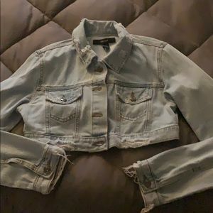 Distressed denim  jacket